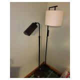 Set of 2 Black Floor Lamps with Adjustable Features