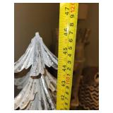 Trio of Decorative Rustic Metal Christmas Trees