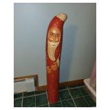 Hand-Carved Santa Claus Wooden Statue