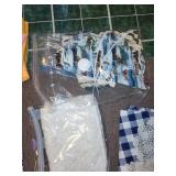 Assorted Textiles Collection including Towels, Doilies, and More