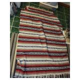 Collection of 5 Vintage-Style Woven and Printed Blankets
