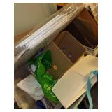 Collection of Plastic Storage Containers and Cardboard Boxes