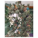 Large Collection of Holiday Wreaths, Pinecones, and Decor Items