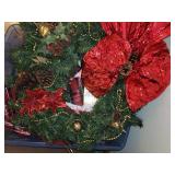 Large Collection of Holiday Wreaths, Pinecones, and Decor Items