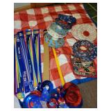 Large Collection of Patriotic Party Supplies and Decorations