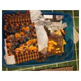 Assorted Fall Themed Decorations and Textiles