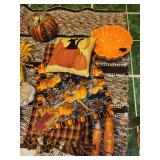 Assorted Fall Themed Decorations and Textiles