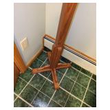 Wooden Coat Stand and Floral Painted Side Table