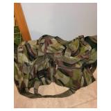 Collection of 5 Travel Bags and Suitcases including Camouflage Duffle and London Fog Suitcase