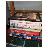 Collection of Gardening, Country, and Travel Books with Tote