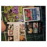 Collection of Gardening, Country, and Travel Books with Tote