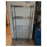 Set of 2 Heavy-Duty Chrome Wire Shelving Units on Wheels