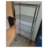 Set of 2 Heavy-Duty Chrome Wire Shelving Units on Wheels