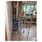 Set of 2 Heavy-Duty Chrome Wire Shelving Units on Wheels