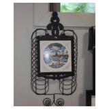 Collection of Home Decor Items with Framed Collage, Baskets, and Vases