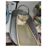 Collection of Home Decor Items with Framed Collage, Baskets, and Vases