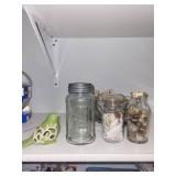 Collection of Home Decor Items with Framed Collage, Baskets, and Vases