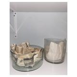 Collection of Home Decor Items with Framed Collage, Baskets, and Vases