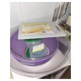 Assorted Kitchenware Collection Including Storage Containers and Baking Supplies