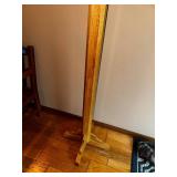 Wooden Coat Rack with Iron Hooks