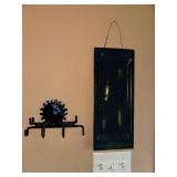 Handmade Sun Face Metal Wall Hook and Plaque Set