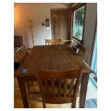 Solid Wood Dining Table with 6 Chairs - 36"x54"