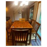 Solid Wood Dining Table with 6 Chairs - 36"x54"