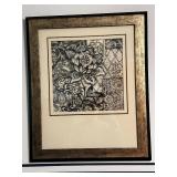 Set of 2 Framed Floral Artwork Pieces, Each Measuring 20x24