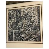 Set of 2 Framed Floral Artwork Pieces, Each Measuring 20x24