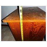 Used Wooden Nightstand with Open Shelf