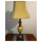 Vintage Table Lamp with Ornate Base and Shade