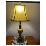 Vintage Table Lamp with Ornate Base and Shade