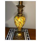 Vintage Table Lamp with Ornate Base and Shade