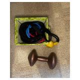 Set of Resistance Bands with Dumbbell and Kettlebell
