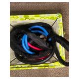 Set of Resistance Bands with Dumbbell and Kettlebell