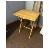 Set of 2 Folding Tables - Wood and Plastic