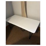 Set of 2 Folding Tables - Wood and Plastic