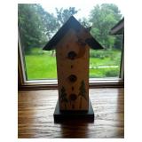 Set of 2 Decorative Wooden Birdhouses in Unique Designs