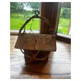 Decorative Rustic Basket with Assorted Home Decor Items