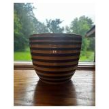 Vintage Floral Tin Pitcher and Assorted Ceramic Bowls Set