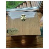 Vintage Perma-File Letter Box and Ball Blue Mason Jar