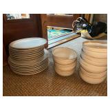 Set of 20 Ceramic Dinner Plates and Bowls