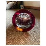 Set of 11 Vintage Ruby Red and Clear Glass Plates