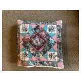 Collection of 5 Decorative Throw Pillows with Floral Designs