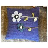 Collection of 5 Decorative Throw Pillows with Floral Designs