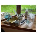 Collection of Various Kitchenware and Decorative Glass Items