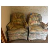 Pair of Mid-Century Modern Upholstered Armchairs