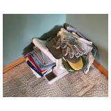Collection of Household Linens and Gardening Gloves