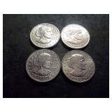 1979, 1980, 1981, 1999 Susan B. Anthony One Dollar Coins