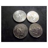 1979, 1980, 1981, 1999 Susan B. Anthony One Dollar Coins